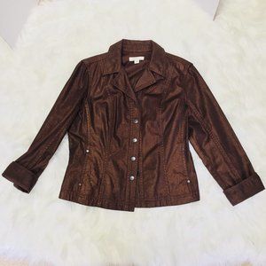 Coldwater Creek *htf brown tailored jacket | 12P